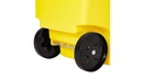 BOTE 50 GAL ROLLOUT C/RUEDAS Y TAPA RUBBERMAID 9W27 AMARILLO