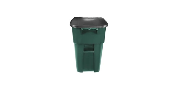 BOTE 50 GAL ROLLOUT C/RUEDAS Y TAPA RUBBERMAID VERDE 1829411