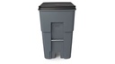 BOTE P/BASURA C/RUEDAS Y TAPA 65 GAL. 9W21 GRIS