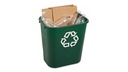 BOTE P/BASURA 7 GAL RUBBERMAID 295606 VERDE RECICLAJE