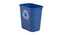 BOTE P/BASURA DE 7 GAL.2956-73 RUBBERMAID AZUL RECICLAJE