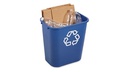 BOTE P/BASURA DE 7 GAL.2956-73 RUBBERMAID AZUL RECICLAJE