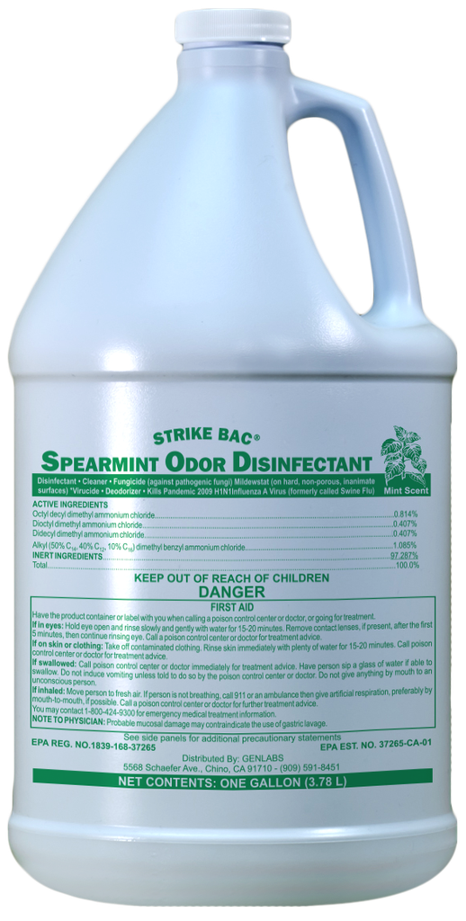 LIMPIADOR DESINFECTANTE GERMICIDA STRIKE BACK 1% GENLABS