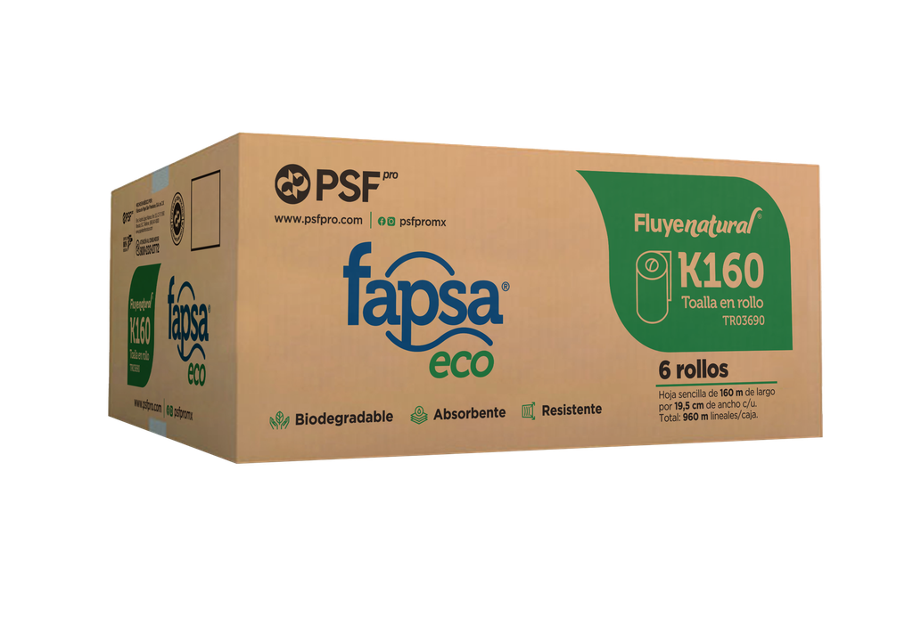 TR03690 FAPSA ECO K160 C/6 TOALLA EN ROLLO