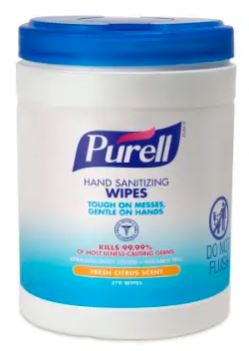 PURELL TOALLAS SANITIZANTES C/270 9113-06