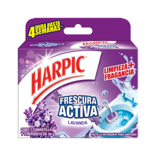 PASTILLA HARPIC FRESCURA ACTIVA 35 GR LAVANDA