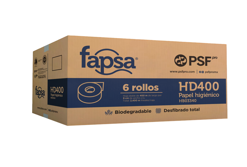 HB03340 FAPSA HD400 C/6 HIGIENICO EN BOBINA