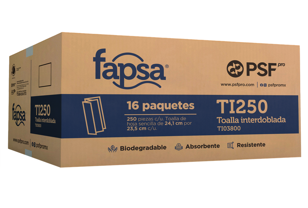 TI03800 FAPSA TI250 16/250 TOALLA INTERDOBLADA