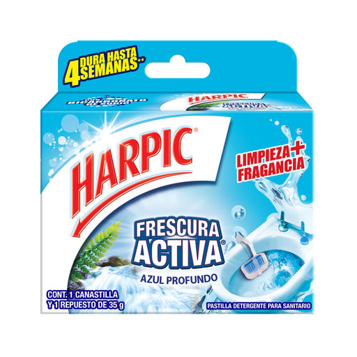 [PHFA35AZUL] PASTILLA HARPIC FRESCURA ACTIVA 35 GR AZUL