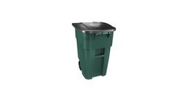 [RCP1829411] BOTE 50 GAL ROLLOUT C/RUEDAS Y TAPA RUBBERMAID VERDE 1829411