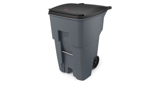 [RCP9W22] BOTE 95 GAL ROLLOUT C/RUEDAS Y TAPA RUBBERMAID 9W22 GRIS