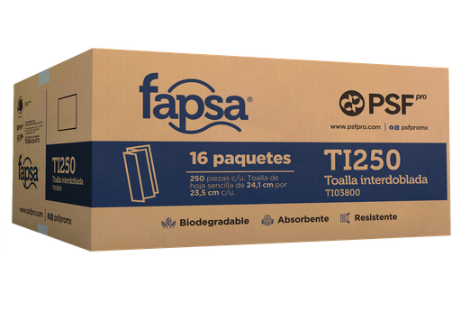 [FAPSATI250] TI03800 FAPSA TI250 16/250 TOALLA INTERDOBLADA